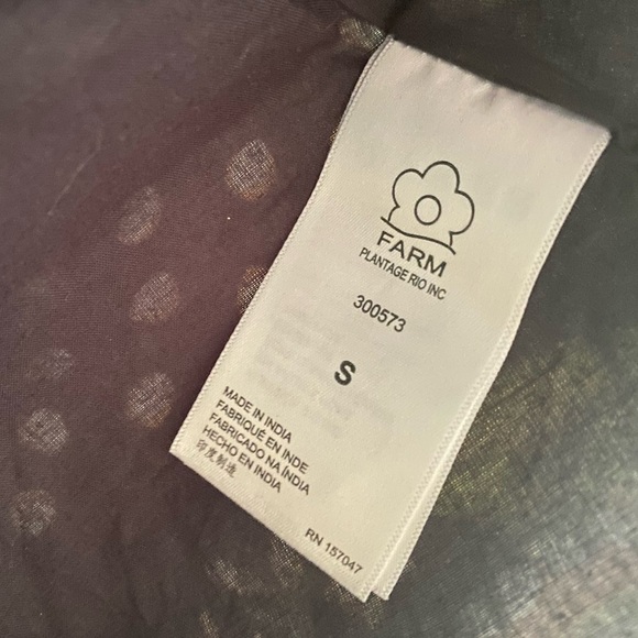 Women’s Farm Rio Cocoa Paradise Mini Polka Dot Fruit Dress Small scarf print - Picture 6 of 9